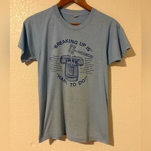 🟦 Vintage Bell System “Breaking Up Is Hard To Do” Graphic Tee